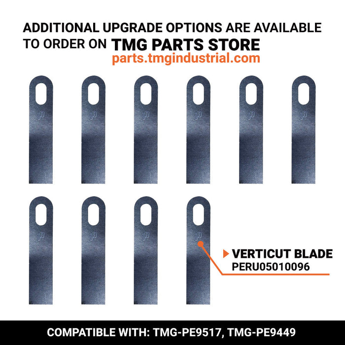 PERU05010096 Peruzzo 3mm Thickness Hardox Steel Verticut Blades (Pack of 10)
